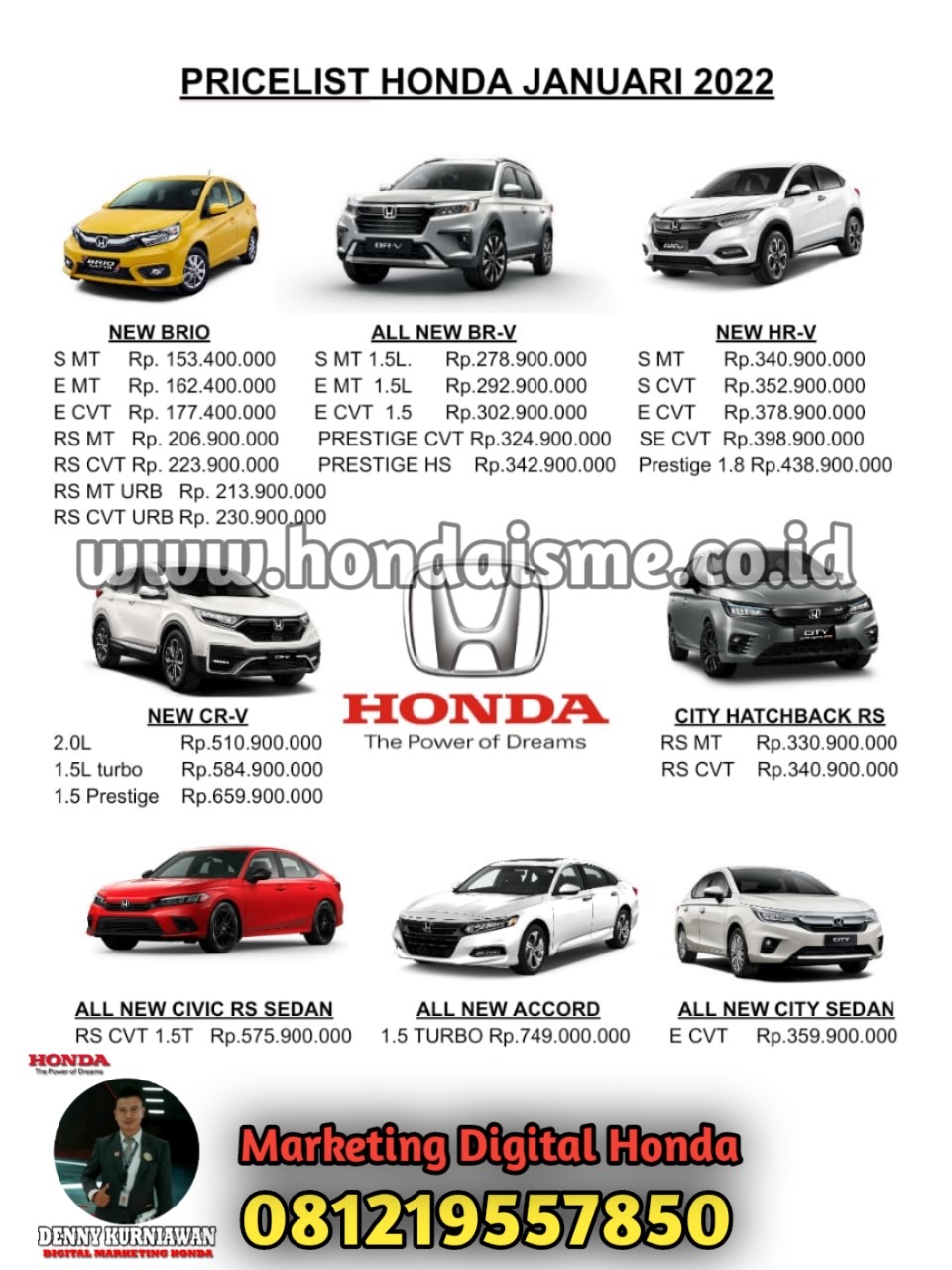 Harga Mobil Honda Bekasi 2022